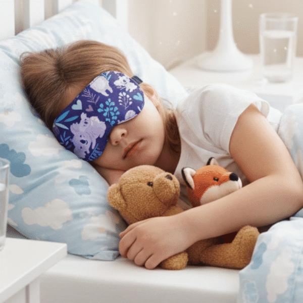 Opaska na oczy do spania dla dzieci komfortowa 100 % bawełna koala