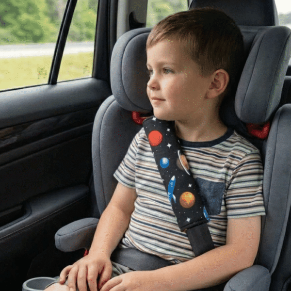 Dwustronna nakładka na pasy bawełna minky kosmos