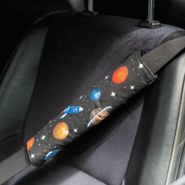 Dwustronna nakładka na pasy bawełna minky kosmos