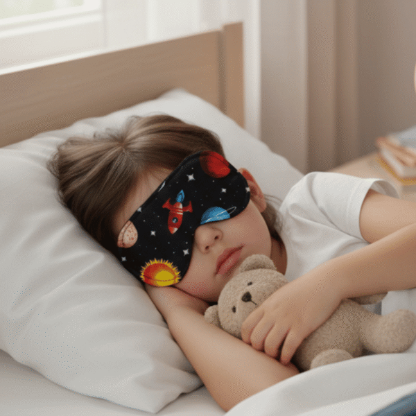 Opaska na oczy do spania dla dzieci komfortowa 100 % bawełna kosmos
