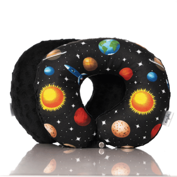 Poduszka podróżna na szyję wygodny rogal zagłówek dla dorosłych – kosmos