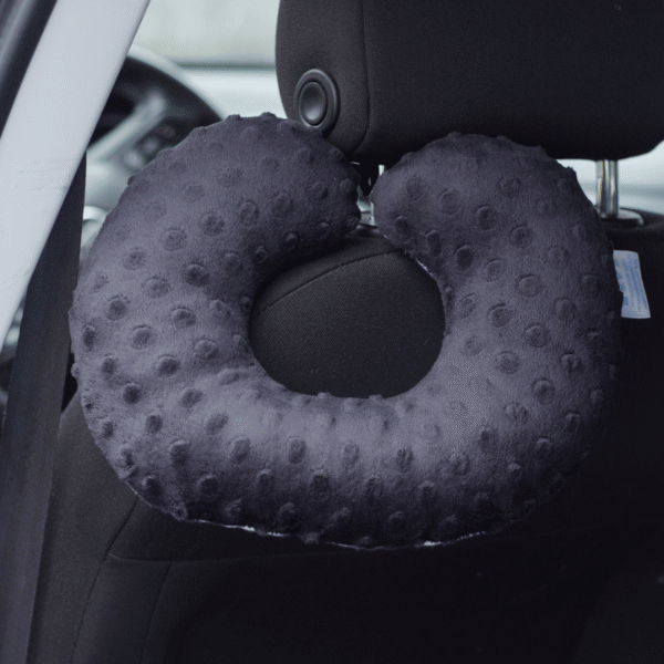 Poduszka podróżna na szyję wygodny rogal zagłówek dla dorosłych – folk czarny