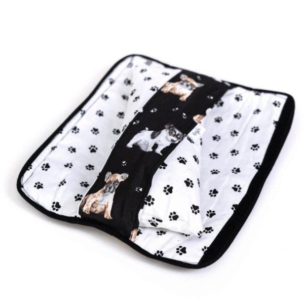 PODUSZKA I NAKŁADKA na pas bezpieczeństwa 2w1 pieski czarne