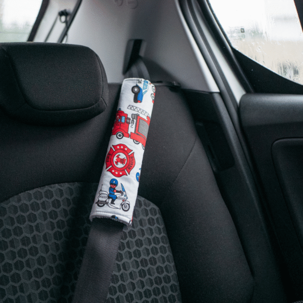 Dwustronna nakładka na pasy bawełna minky policja