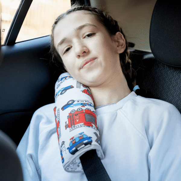 PODUSZKA I NAKŁADKA na pas bezpieczeństwa 2w1 policja