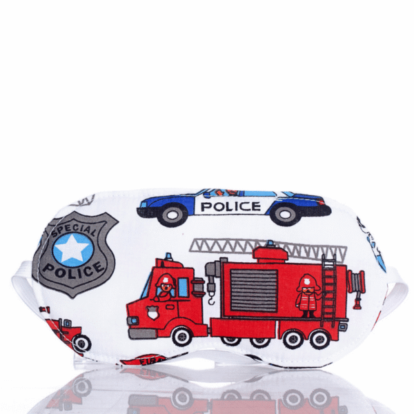 Opaska na oczy do spania dla dzieci komfortowa 100 % bawełna policja