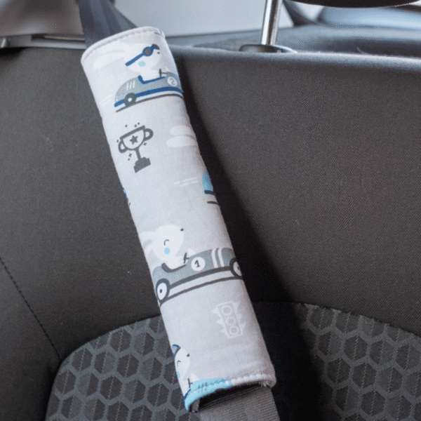 Dwustronna nakładka na pasy bawełna minky wyścigówki