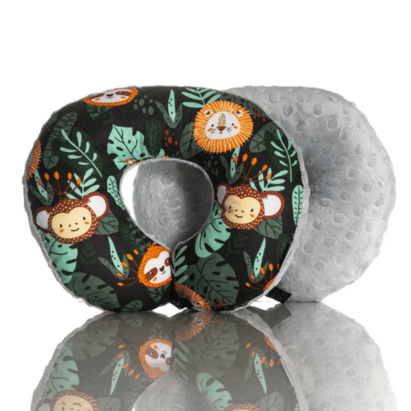 Poduszka podróżna na szyję rogal dla dzieci bawełna minky wygodna – zanzibar