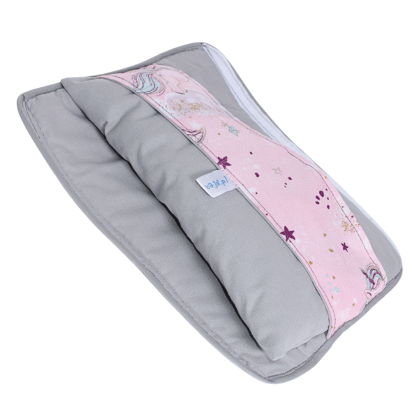 PODUSZKA I NAKŁADKA na pas bezpieczeństwa 2w1 jednorożce różowe