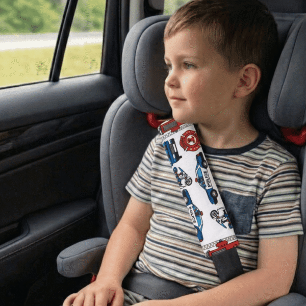 Dwustronna nakładka na pasy bawełna minky policja