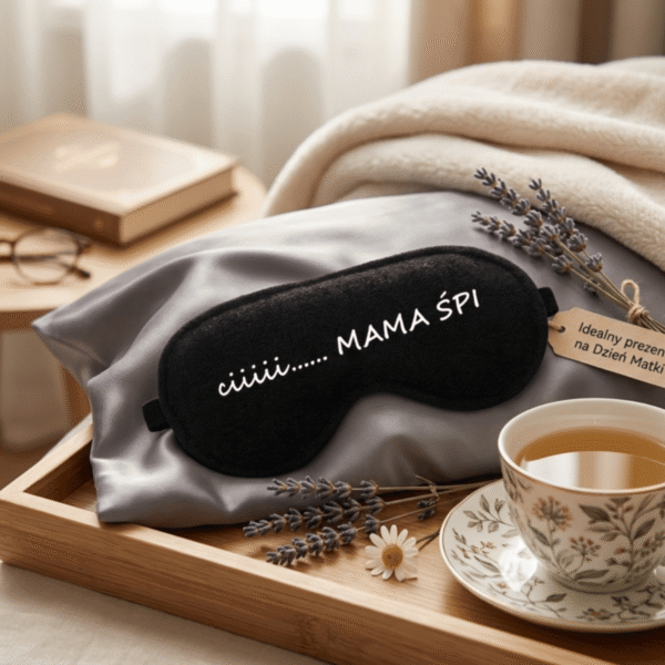 Opaska na oczy do spania i medytacji – ciii….mama śpi – idealna na prezent